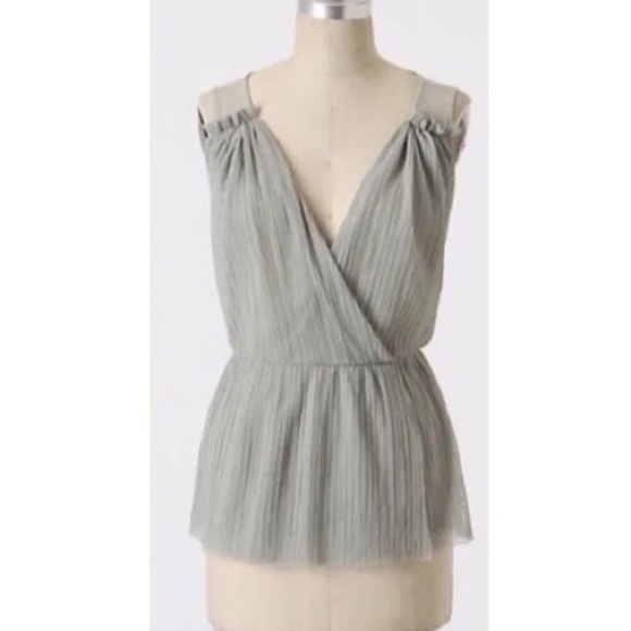 Anthropology Deletta Hidden Valley Sage Green Tank Top, Size XS, NWOT - Picture 10 of 11